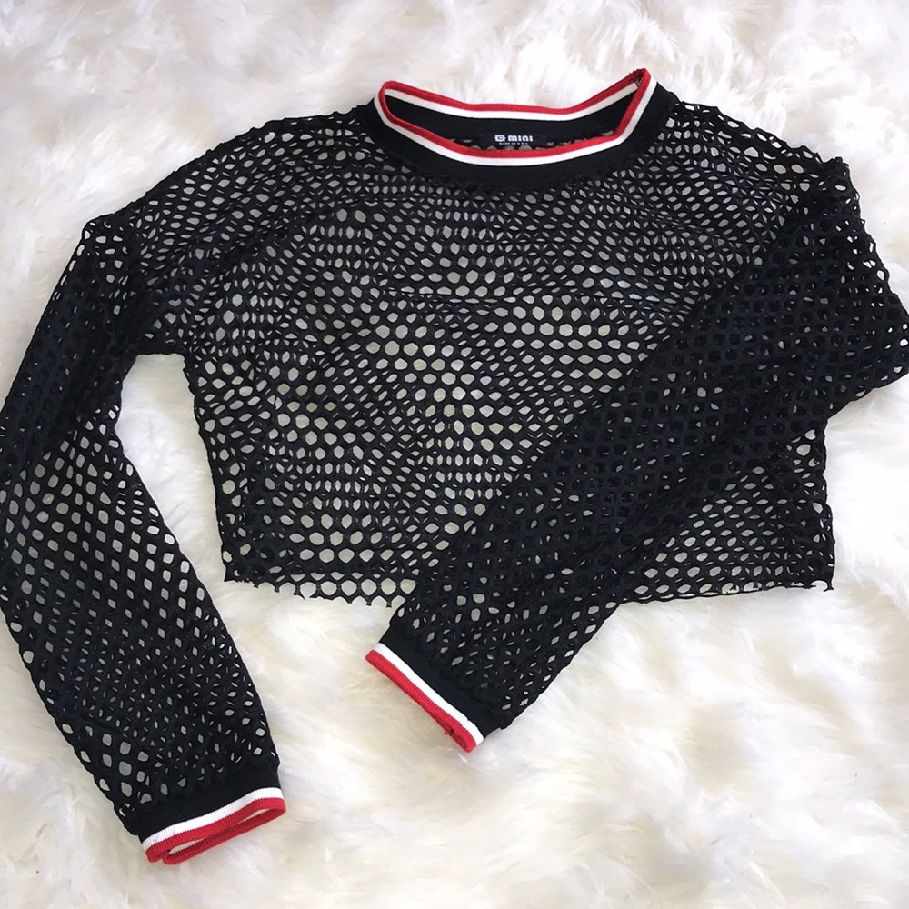 Fish net long sleeve shirt by G Mini